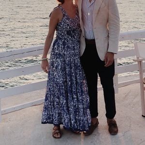 Beautiful blue and white Free People dress